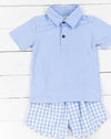 Boys Baby Blue Shorts Set