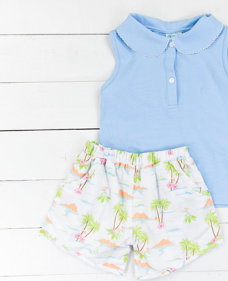 Girls Island Time Shorts Set