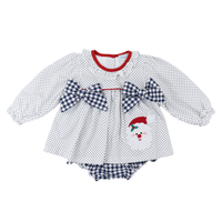 Applique Santa Girls Bloomer Set