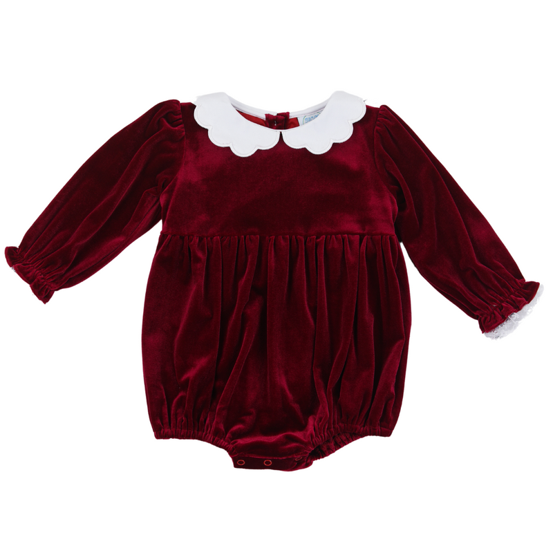 Winter Wishes Girls Velvet red Bubble