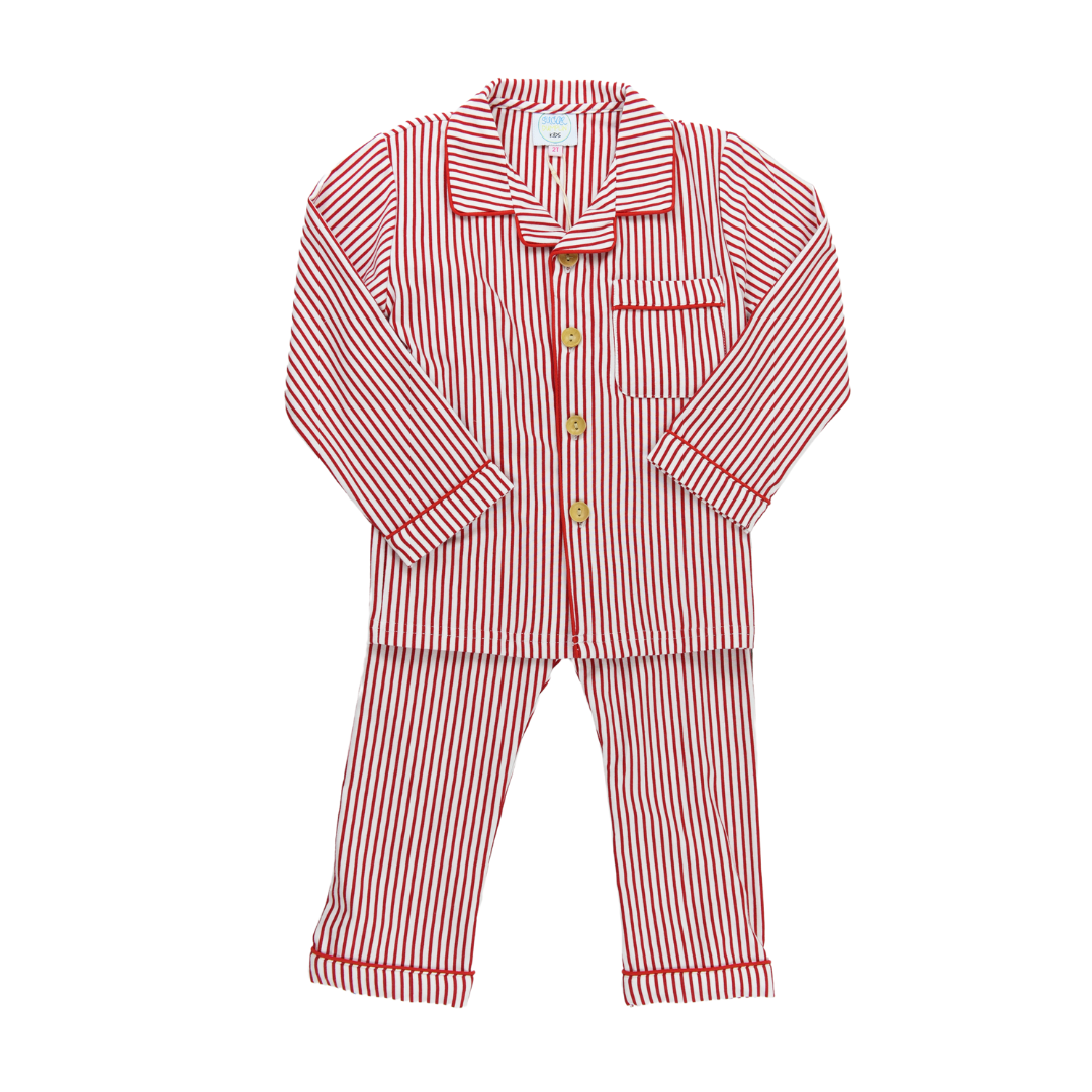 Red Stripe Boys Two Piece Lounge Set