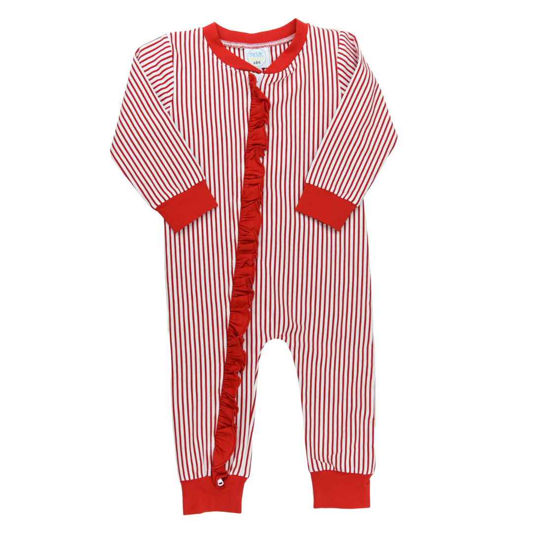 Classic Christmas Girl Ruffle Zippy