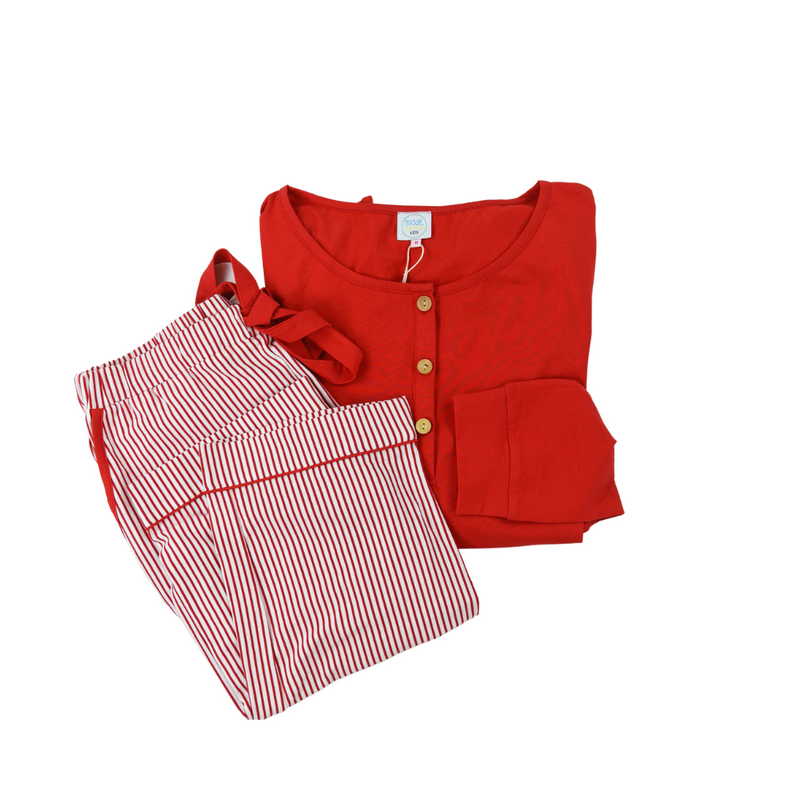 Classic Christmas PJ Solid Red Shirt Set