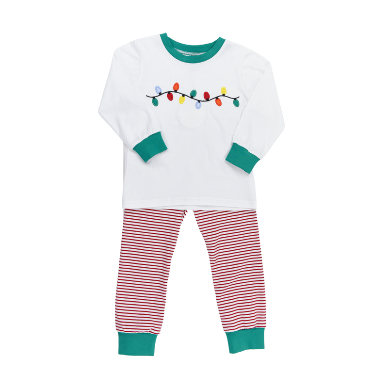 Christmas Lights Boys Two Piece Pj Set