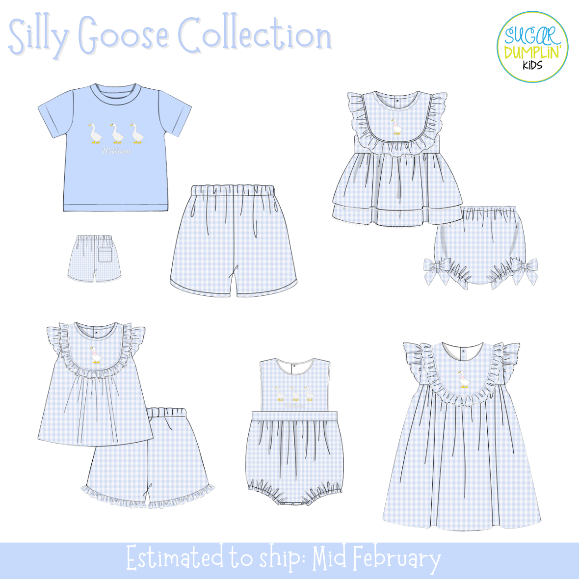 PO110: Silly Goose Boys Short Set