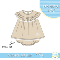 PO111: Swiss Dot Neutral Girls Skirted Bubble