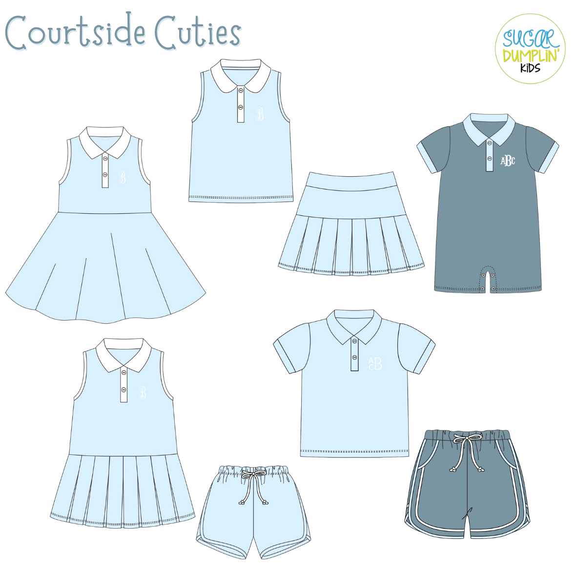 PO111: Courtside Cutie Boys Short Set