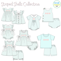 PO111: Striped Shells Collection Girls Dress
