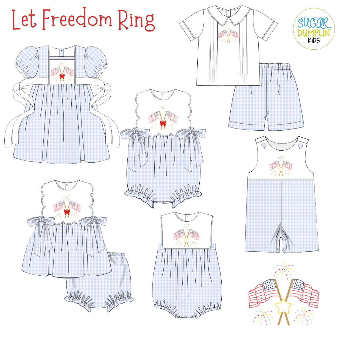 PO112: Let Freedom Ring Girls Dress