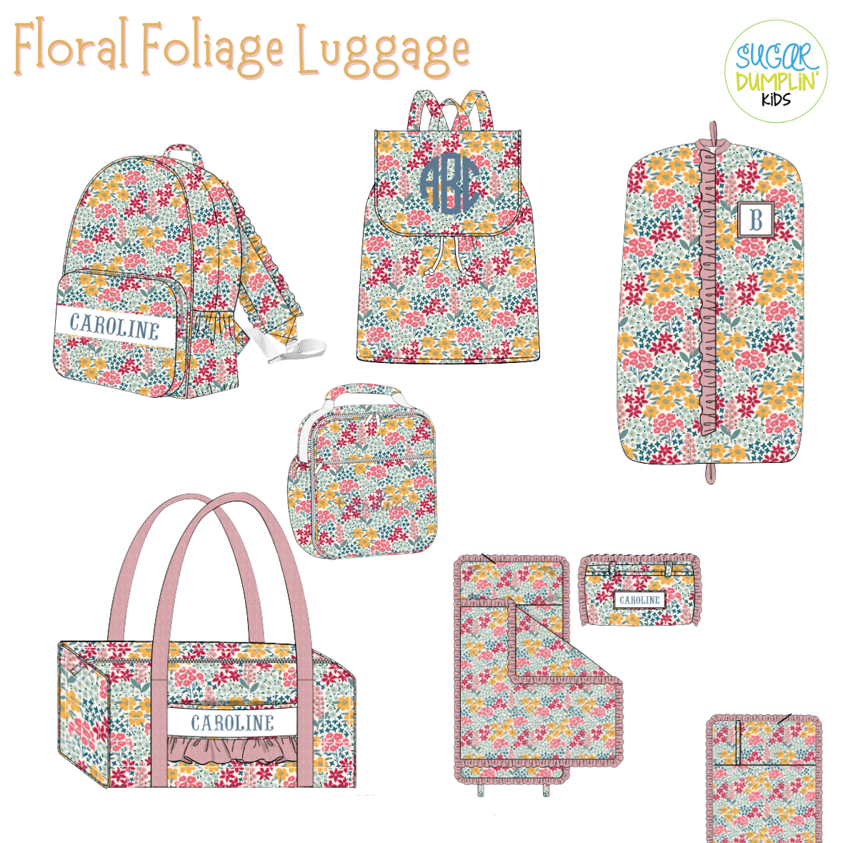 PO113: Floral Foliage Backpack