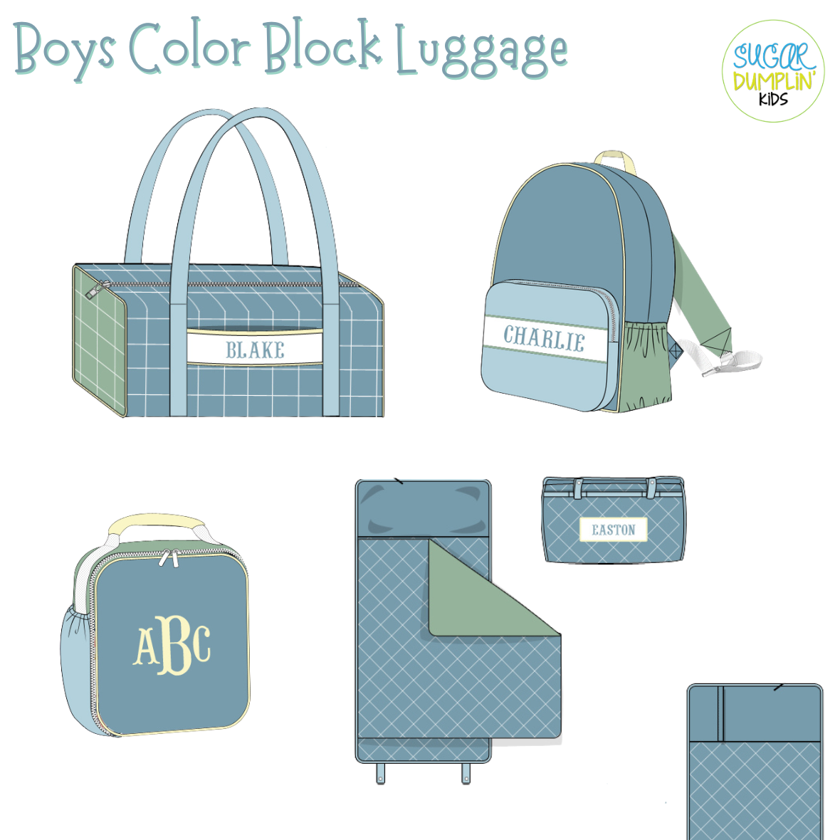 PO113: Boys Color Block Duffle