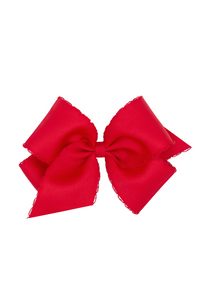 King Grosgrain Bow with Matching MoonStitch Edge (Multiple Color Options)