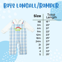 Boys Embroidered Holly Long Bubble