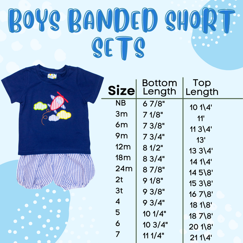 Boys Sweetheart Banded Shorts Set