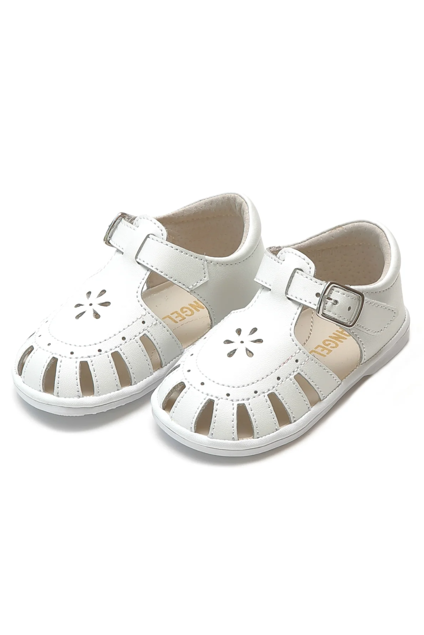 Shelby Caged Sandal (Baby)-White