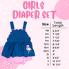 Girls French Knot Bunny Diaper Set