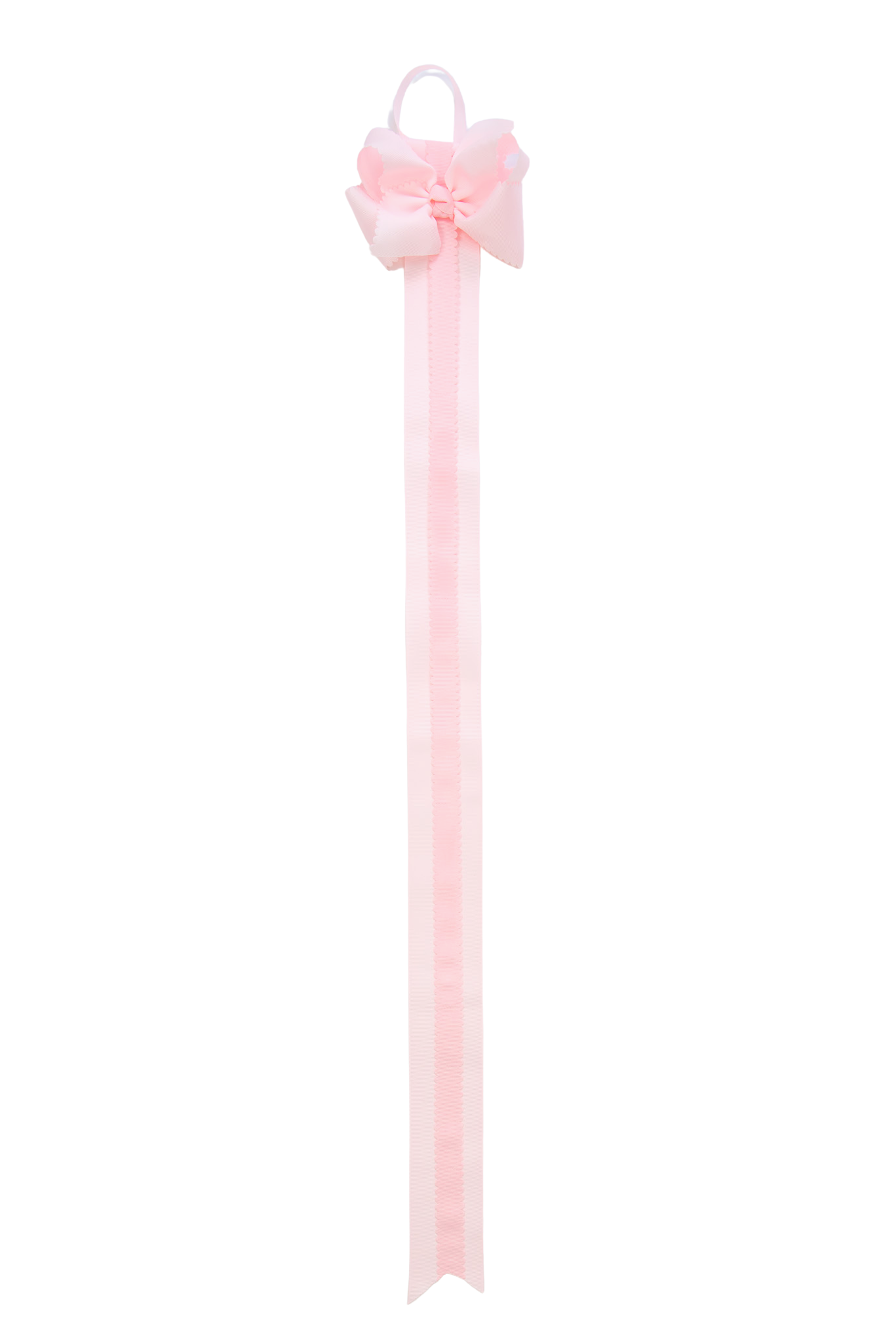 Pink Scalloped Ribbon Bow Holder