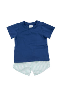 Boys Classic Seersucker Shorts Set