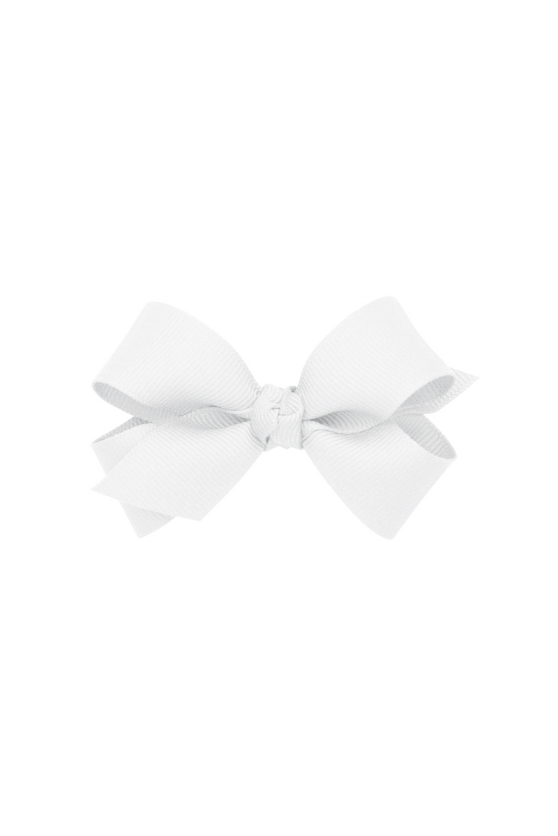 White Mini Classic Grosgrain Bow