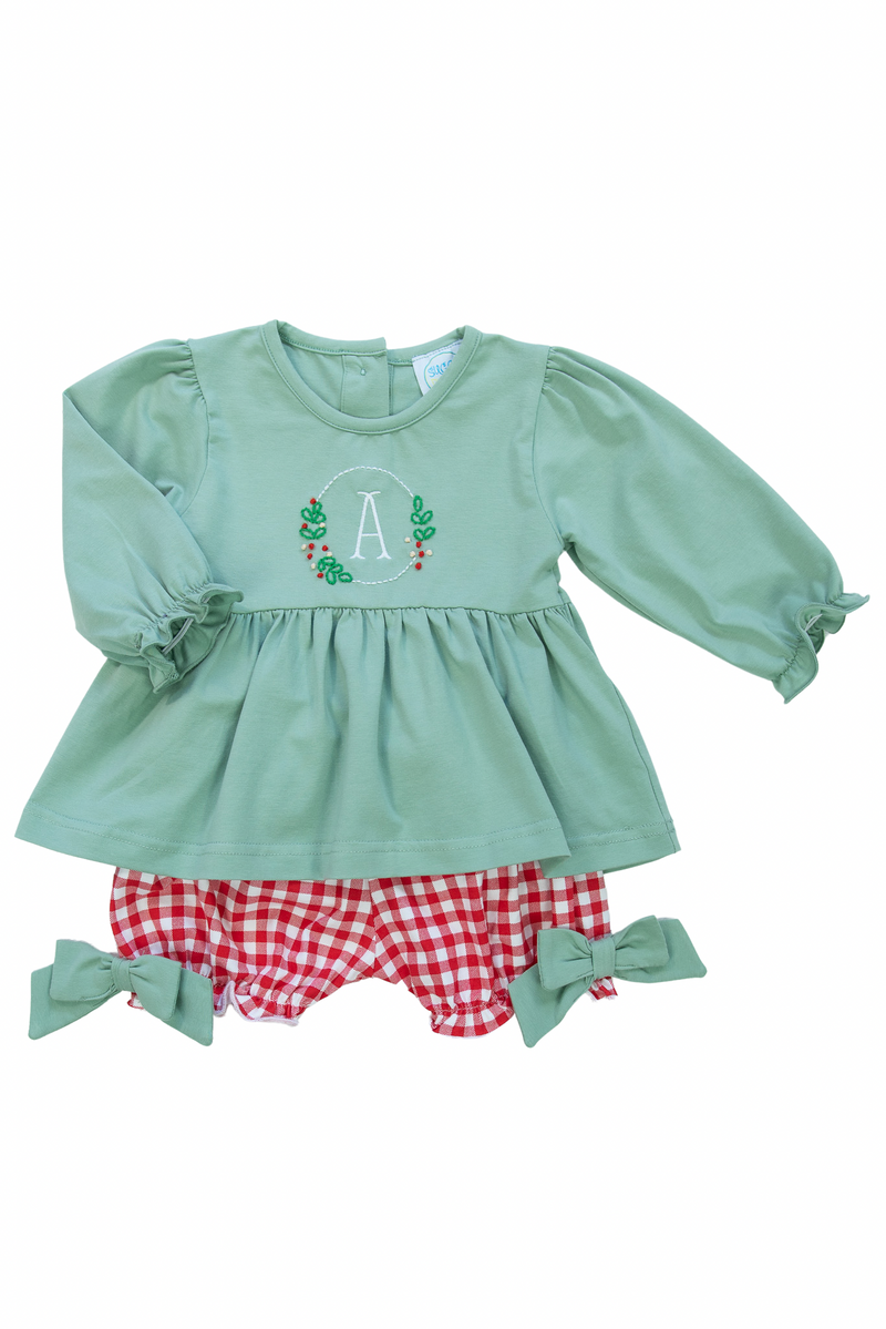 Girls Holly Initial Bloomer Shorts Set