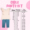 Girls Simple Pajama Pants Set