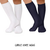 Fashion Cable Knee High Socks