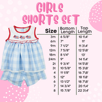 Girls Shadow Flag Shorts Set