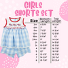 Girls Stripe Bunny Shorts Set