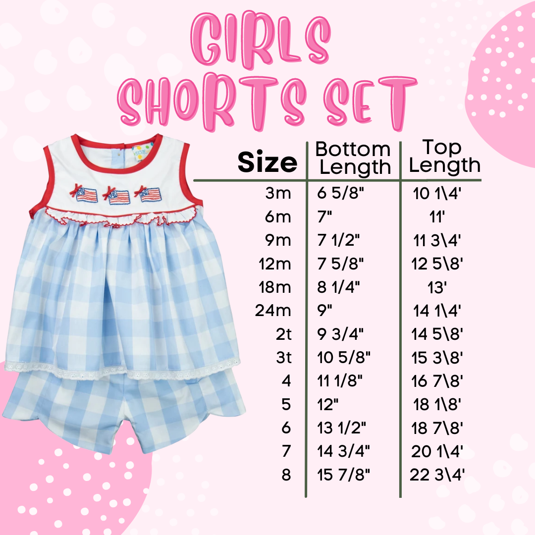 Girls Stripe Bunny Shorts Set
