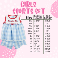 Girls Crayon Party Shorts Set