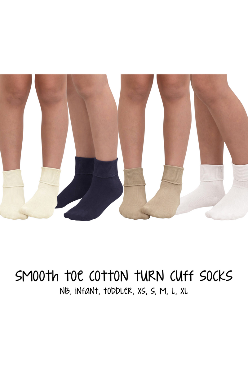 Smooth Toe Turn Cuff Socks