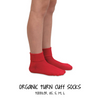 Organic Cotton Smooth Toe Turn Cuff Socks (Multiple Color Options)