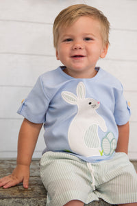 Boys Spring Bunny Applique Shorts Set