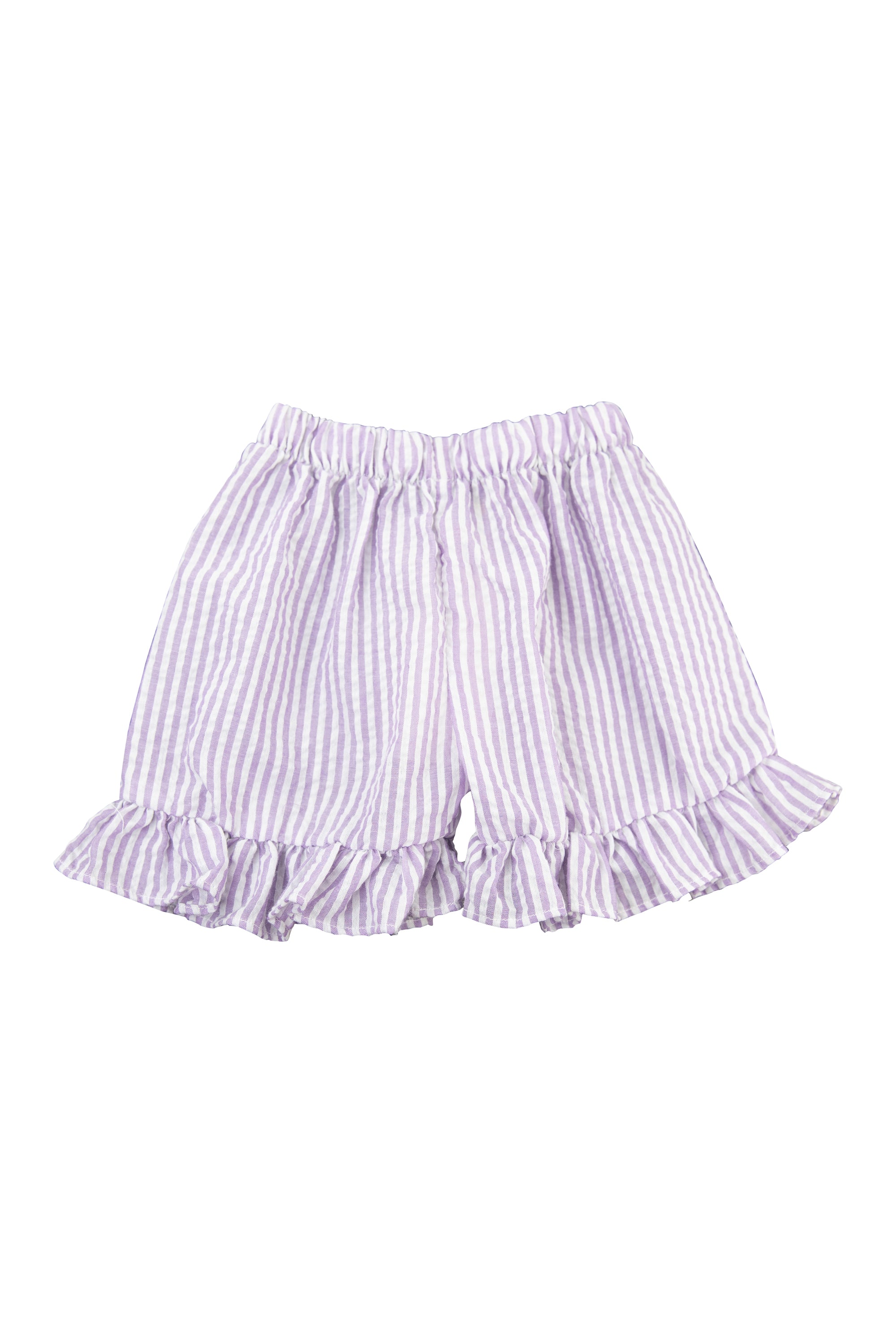 Girls Lavender Seersucker Shorts