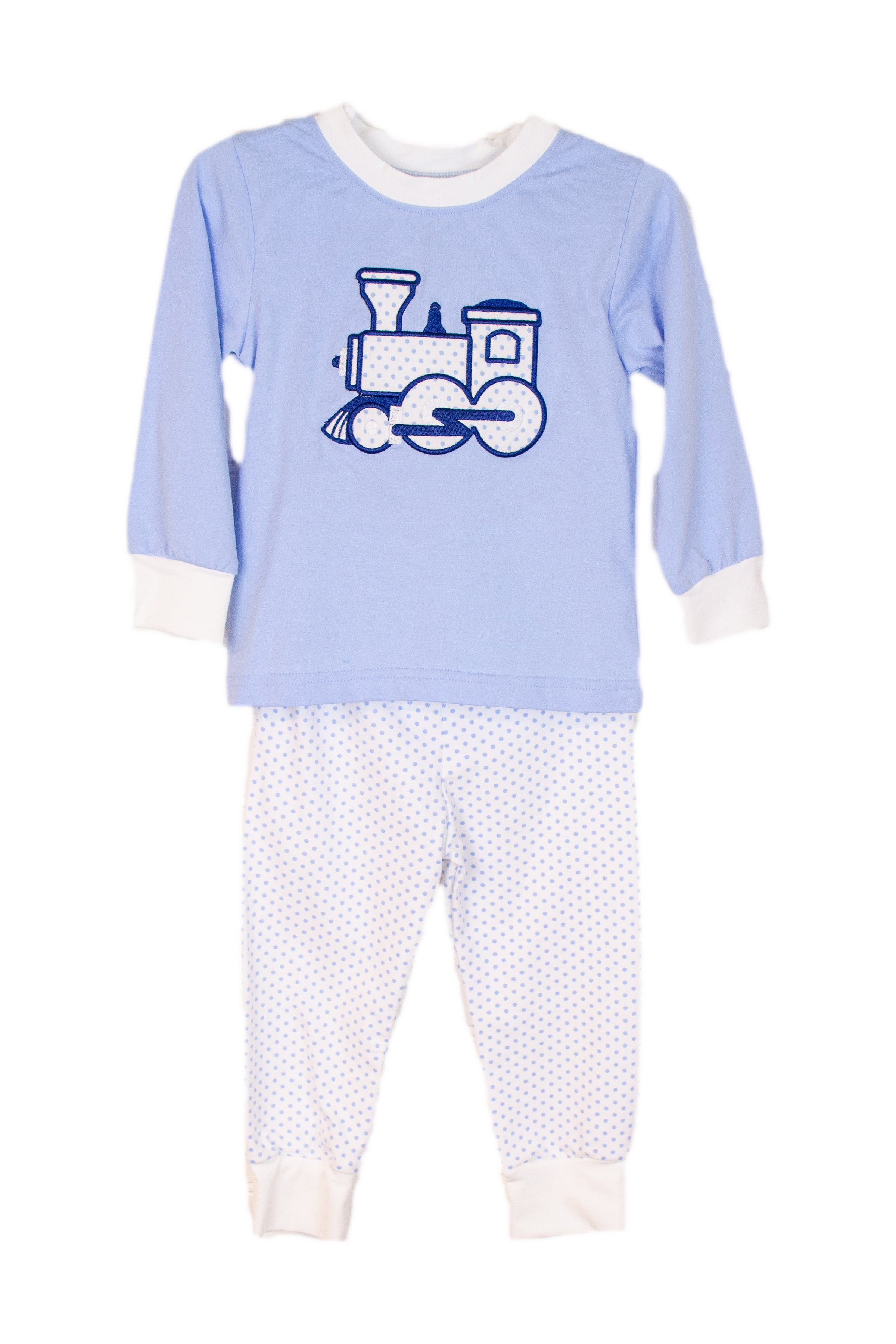 Girls Knit Train Pajamas
