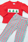 Boys Knit Smocked Tree Pant Set