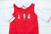 Boys Red Nutcracker Shortall Set