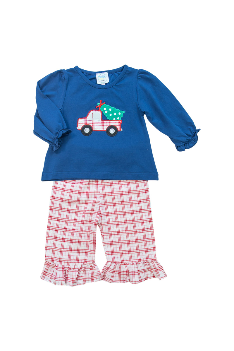 Girls Tree Farm Fun Pants Set