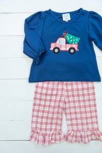 Girls Tree Farm Fun Pants Set