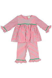 Girls Pinstripe PJ Pants Set