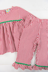 Girls Pinstripe PJ Pants Set