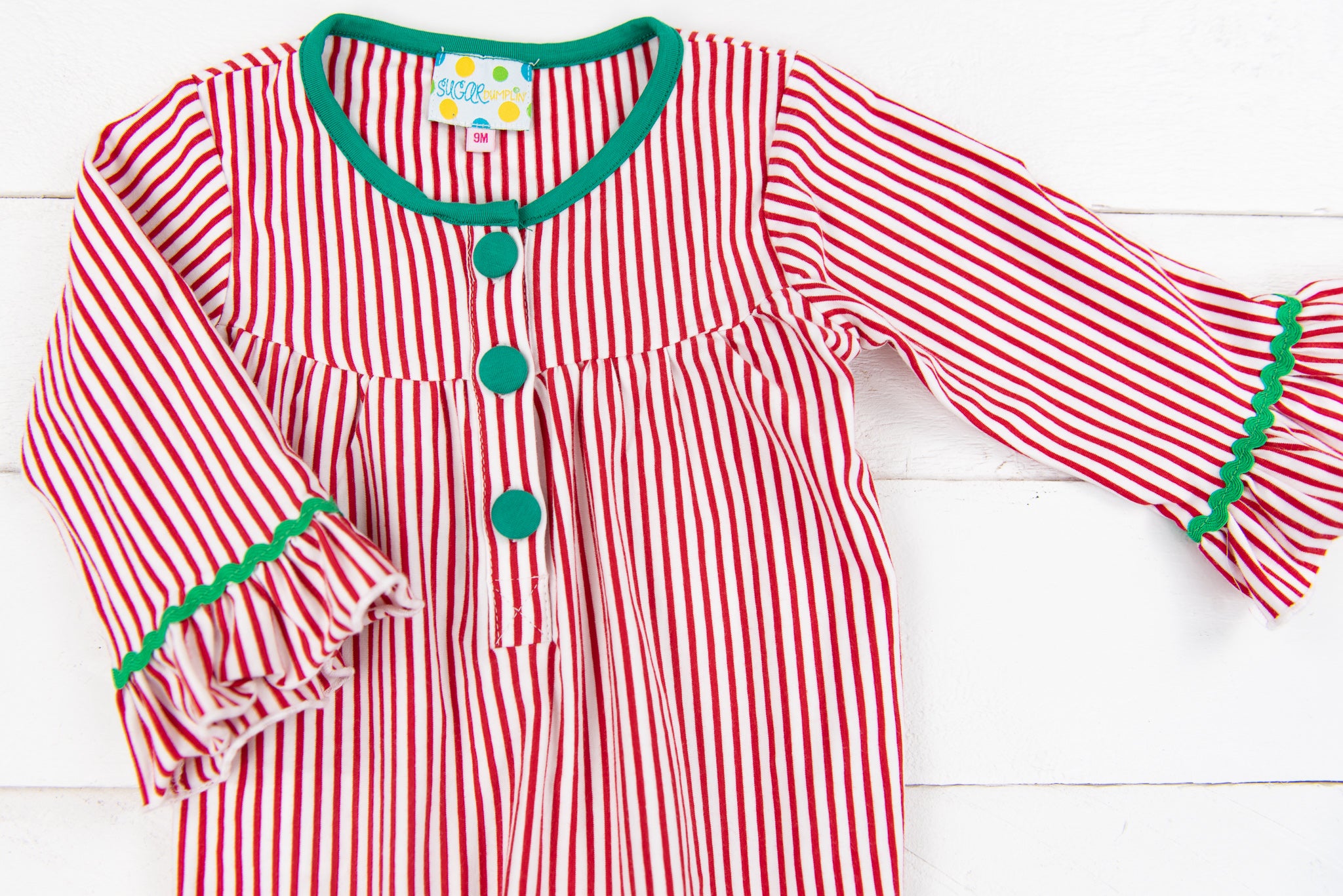 Girls Pinstripe Romper PJs