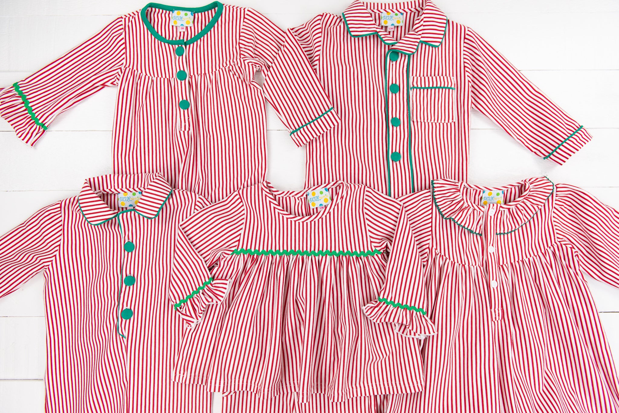 Girls Pinstripe Romper PJs