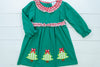 Girls Applique Christmas Tree Dress