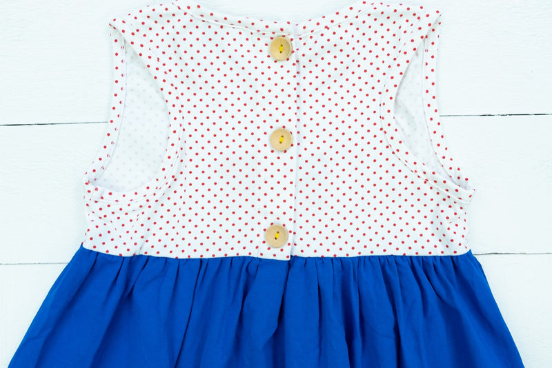 Girls Knit French Knot Flag Dress