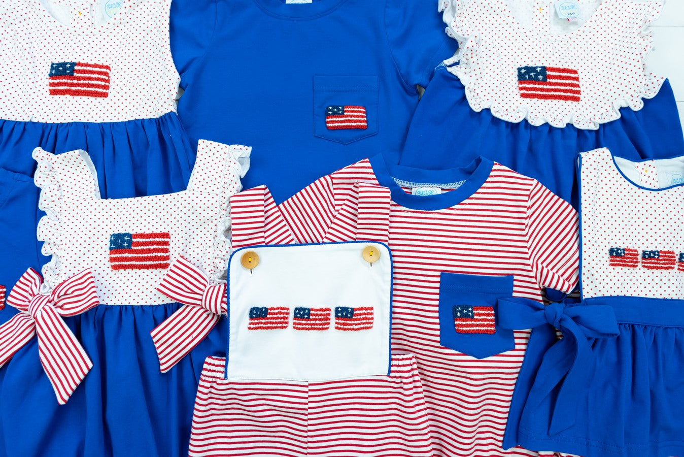 Girls Knit French Knot Flag Dress