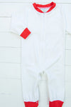 Boys White/Red Flap PJ