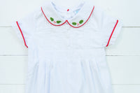 Boys Embroidered Holly Long Bubble