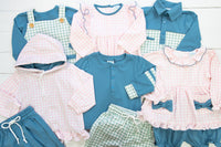 Boys Comfy Check Long Romper