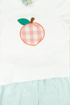 Boys Peach Seersucker Shorts Set